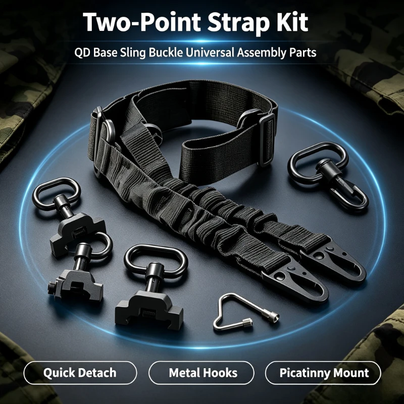 2Pcs Two Point Sling With QD Base Sling Buckle Universal Assembly Accessories For Hobby Toy Models