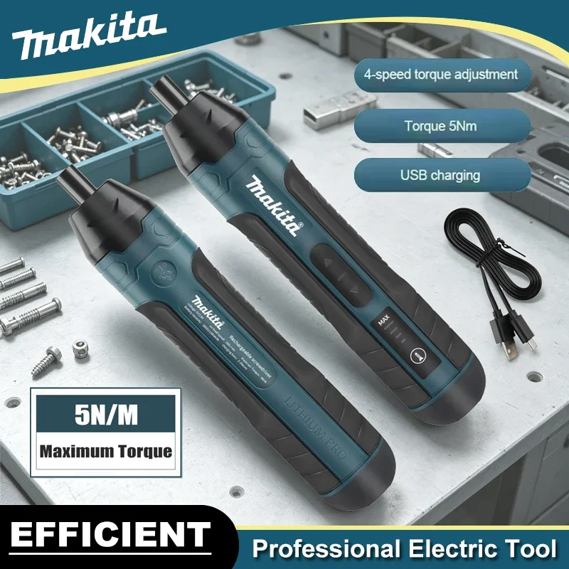 

Makita Cordless Electric Screwdriver 2pcs/20pcs/105pcs | 3.6V 5N.m Torque | 1/4" Chuck | 1300mAh Li - ion Battery
