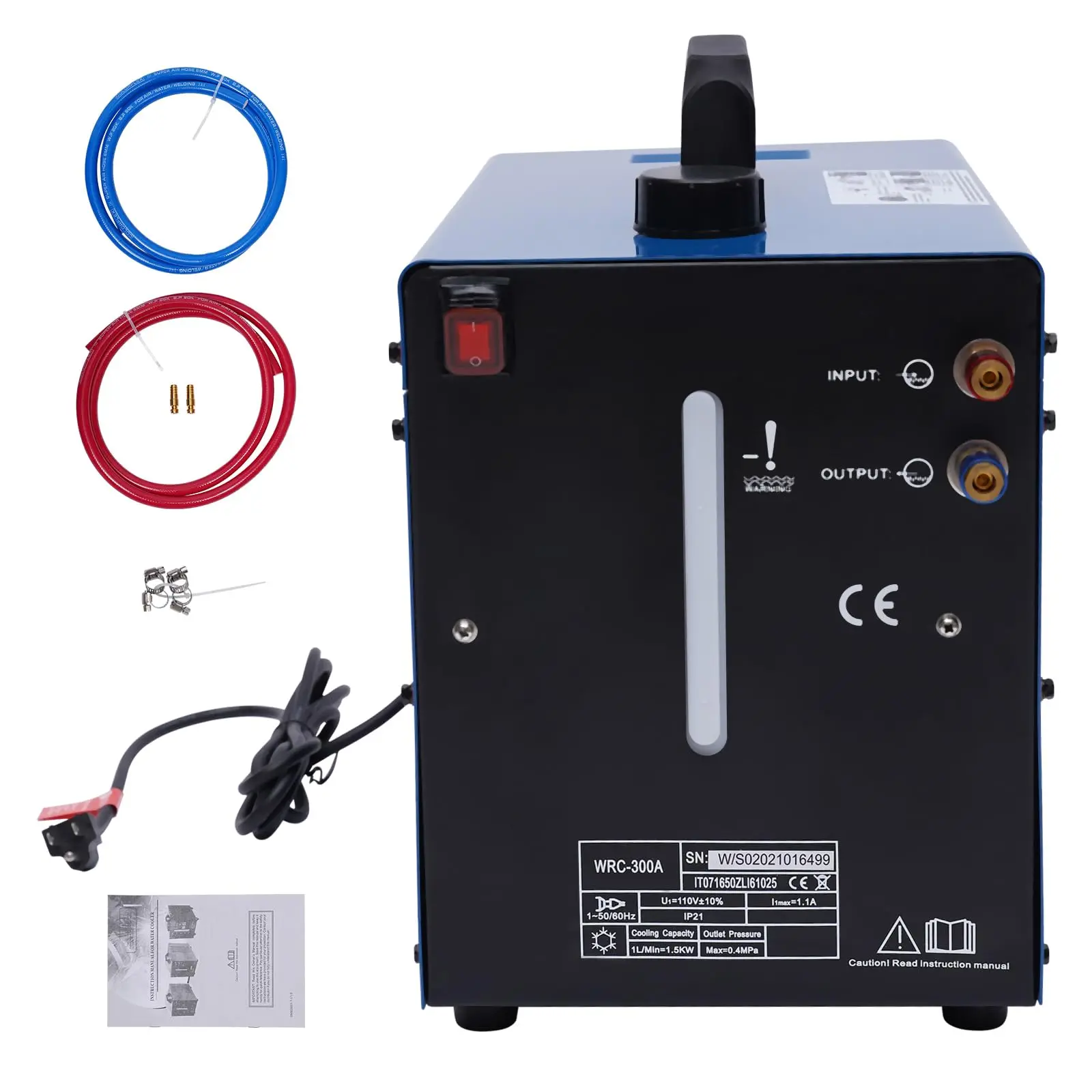 110V TIG Cooler Welder Water Cooler 10L Tig Miller Welder Torch Water Cooling Machine Cooling Tank 1500W Forward-Tilled