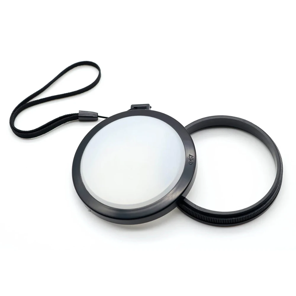 67mm 2-in-1 Lens Cap & White Balance Filter Universal Camera Accessory for Accurate Color Calibration DSLR Photography Tool