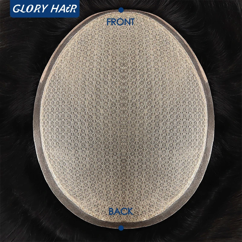 Gloryhair M Lace Men Toupee Hair Lace Men's Toupee Human Hair Capillary Prosthesis Replace FreeShipping to Brazil Dropshipping