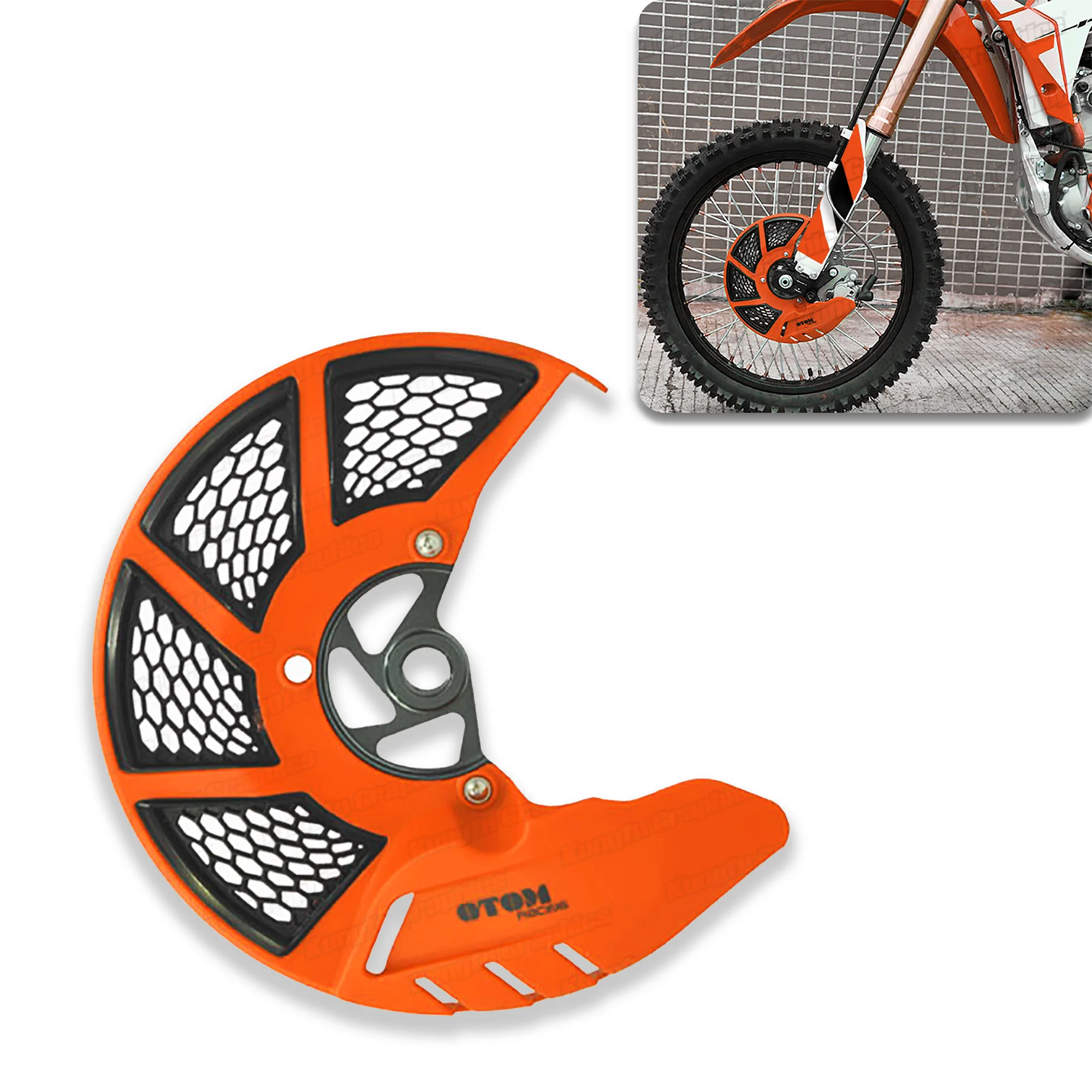 

JY Racing Dirt Bike Front Brake Disc Guard Cover for KTM EXC EXCF XCW XCF-W 2016-2019 / SX SXF XC XCF 2015-2019, ID 22mm, Orange