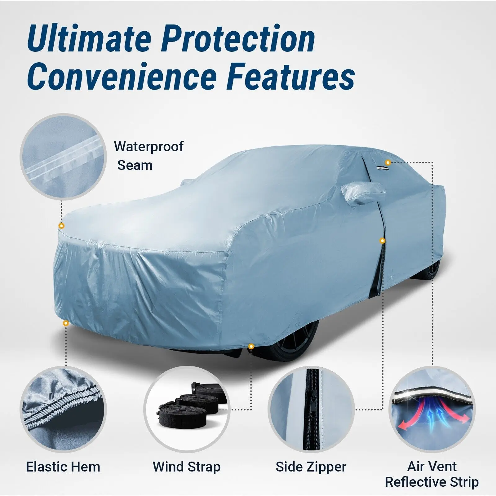 Outdoor Protection Waterproof 2005-2024 Ford Mustang Car Cover All-Weather