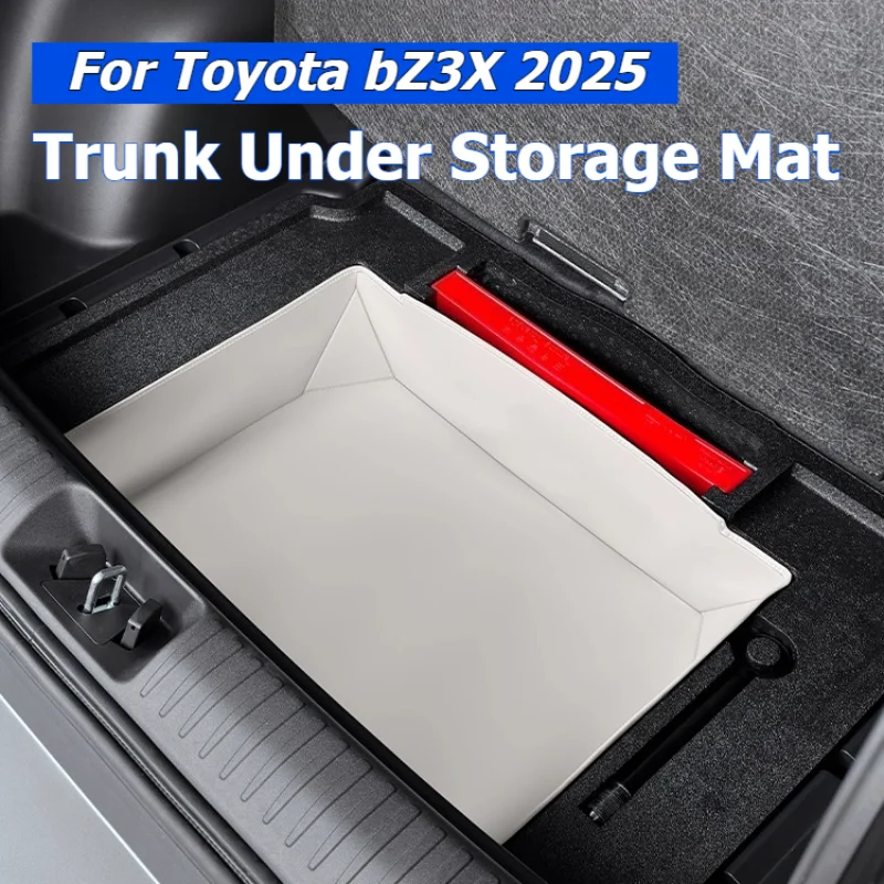 

Для Toyota bZ3X 2025 коврик для багажника под коврик для хранения багажника, органайзер, лоток, коврик для салона автомобиля, аксессуар, задний кожаный чехол, коврик