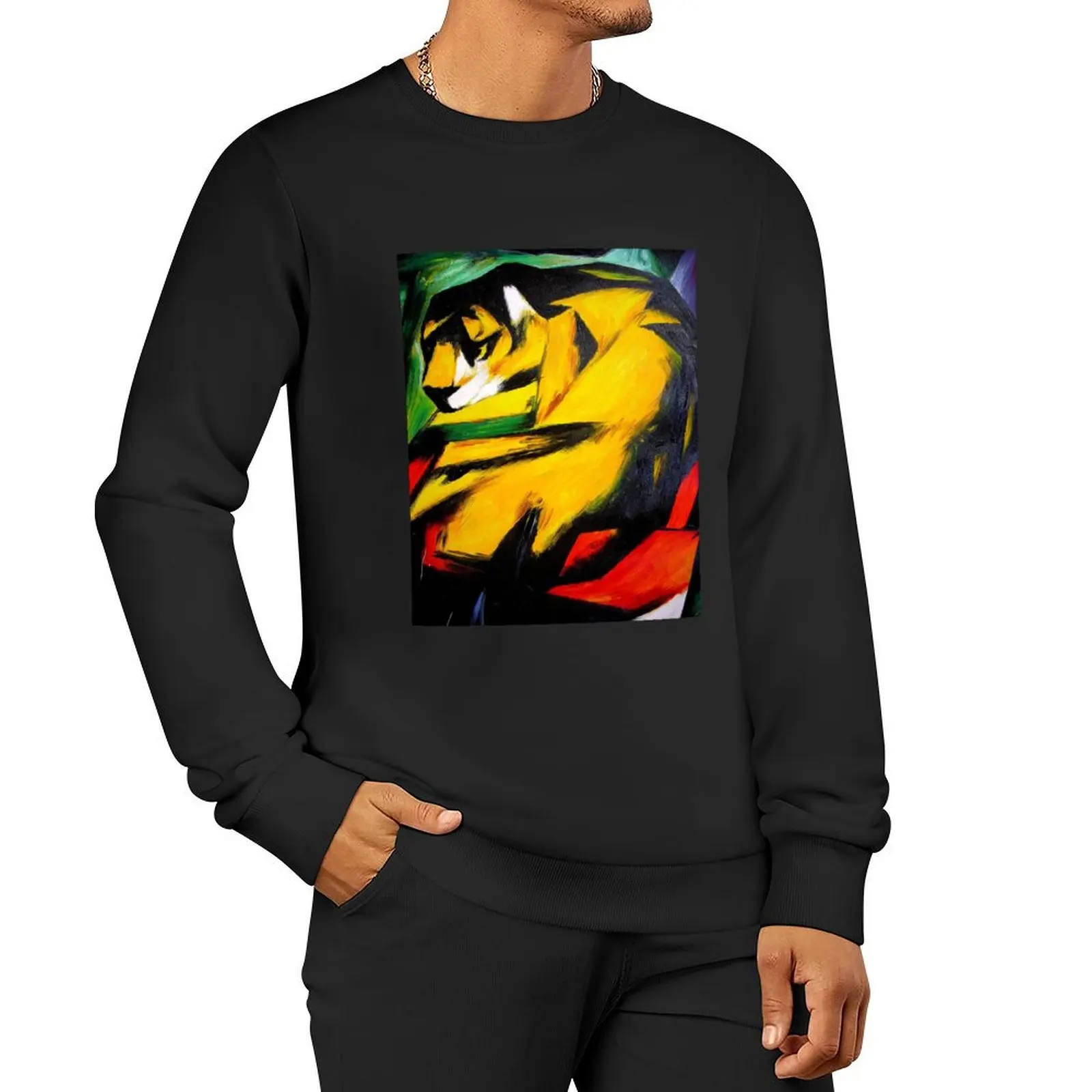 

art by franz marc Pullover Hoodie men wear mens clothing men's sweat-shirt set sweatshirt