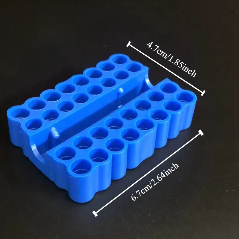Hexagonal screwdriver head holder and storage box - durable plastic storage socket for batch head protection, flexible rubber st