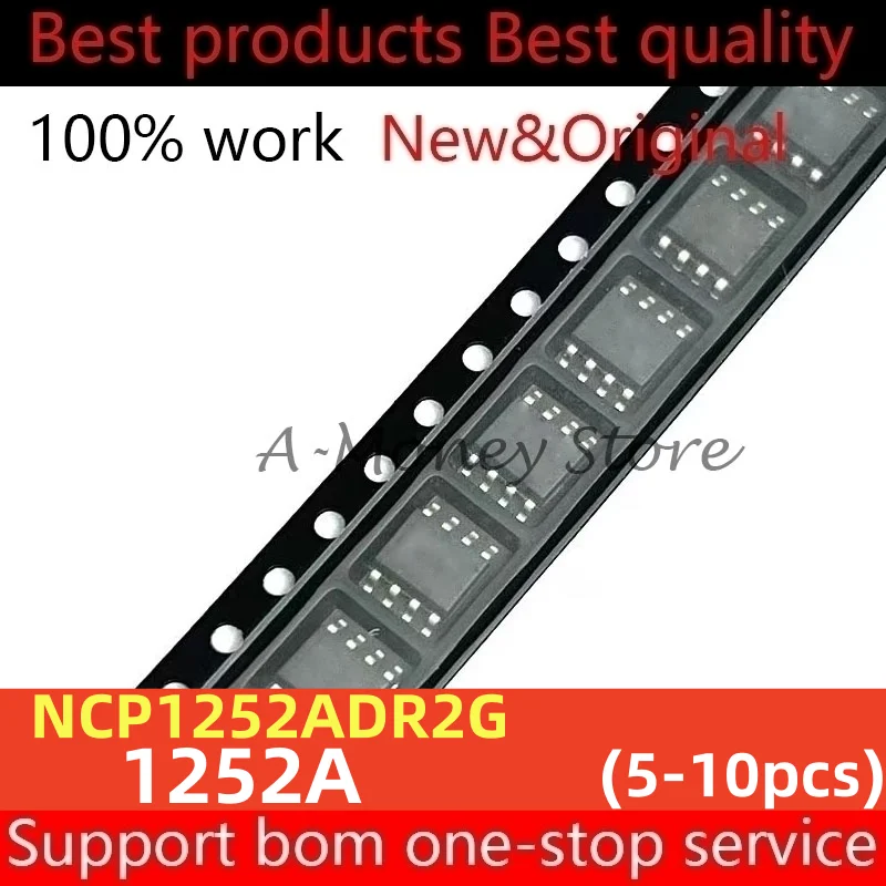 (5-10pcs)NCP1252A NCP1252ADR2G 1252A sop-8