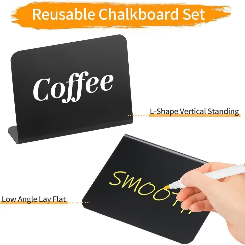 1pcs Trendy Acrylic/PVC Mini Chalkboard Reusable Erasable Erasable Blackboard Writable Desktop Display Board Place Card Display