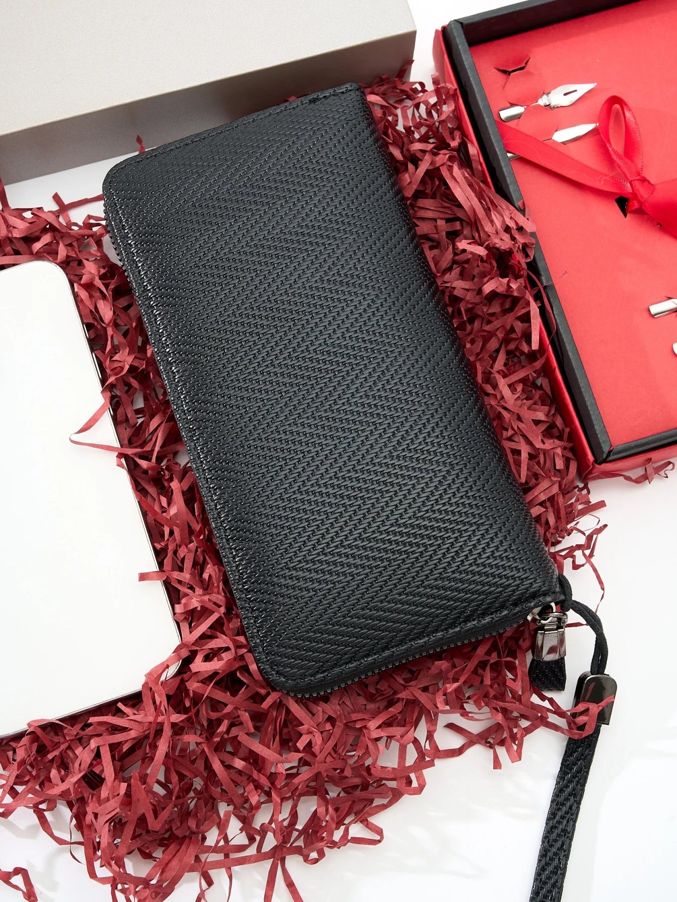 Fashion Retro Simple Long Wallet Business Office Commute Large Capacity Multi-Card Slot Portable Long Zipper Wallet Phone Wallet