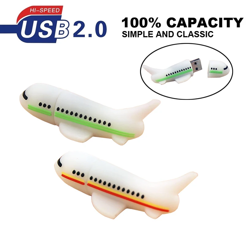 Air shaped pen drive plane model usb flash drive pendrives 4GB 8GB 16GB 32GB 64GB 128GB cartoon memory stick special gift