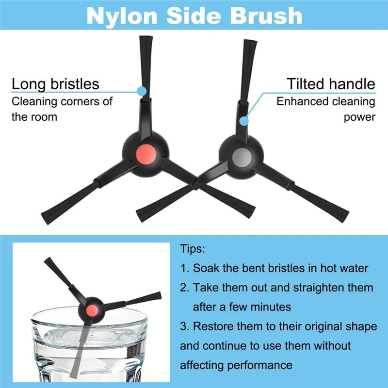 ABUS-For Eufy Omni S1 / Omni S1 Pro جهاز آلي لتنظيف الأتربة فرشاة جانبية، فلتر قابل للغسل، مجموعة ملحقات كيس الغبار