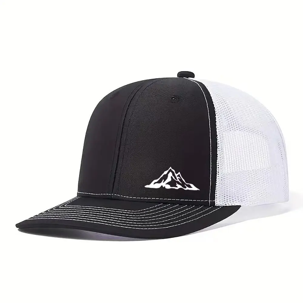 Fashion Mountain Range Embroidery Baseball Cap Adjustable Hip-hop Mesh Baseball Hats Sunscreen Hats For Man Women