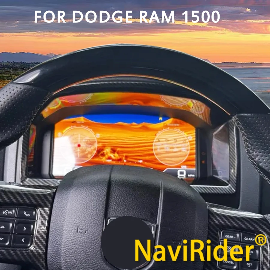 

For Dodge Ram 1500 2008-2018 LCD Digital Dashboard Panel Instrument Cluster GPS Speedometer Virtual Cockpit Tachometer Odometer