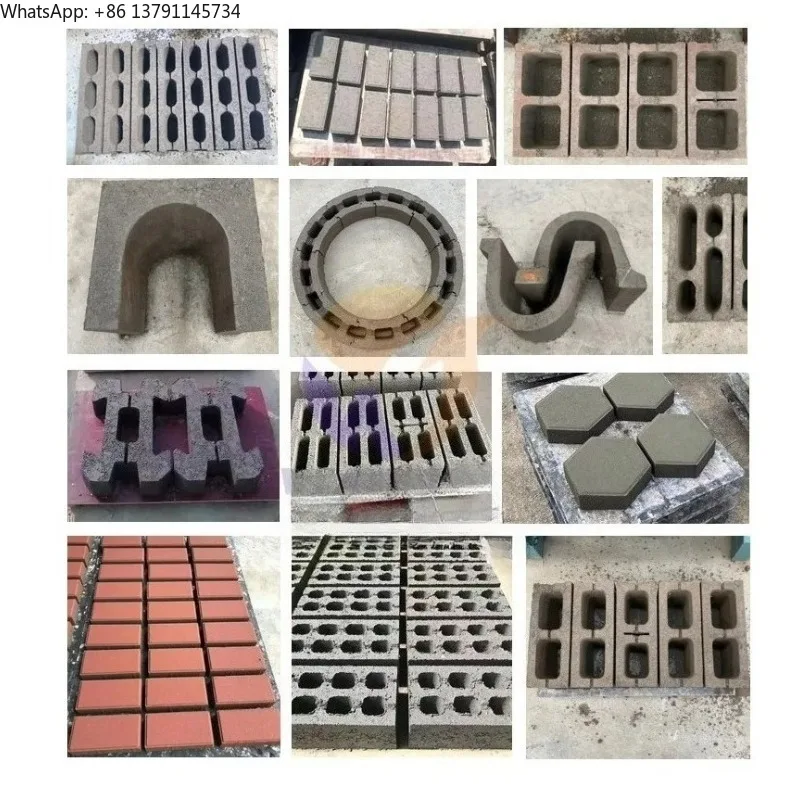 Small manual block making machine Household cement brick laying machine with motor core components Labor saving