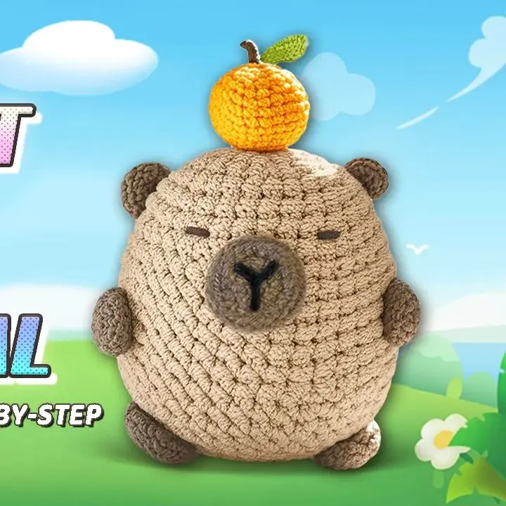 YAMAXIN 1-teiliges Capybara-Häkelnadel-DIY-Set für Anfänger, einfaches Kunst- und Handwerk-Strickwerkzeug-Set, anfängerfreundlich