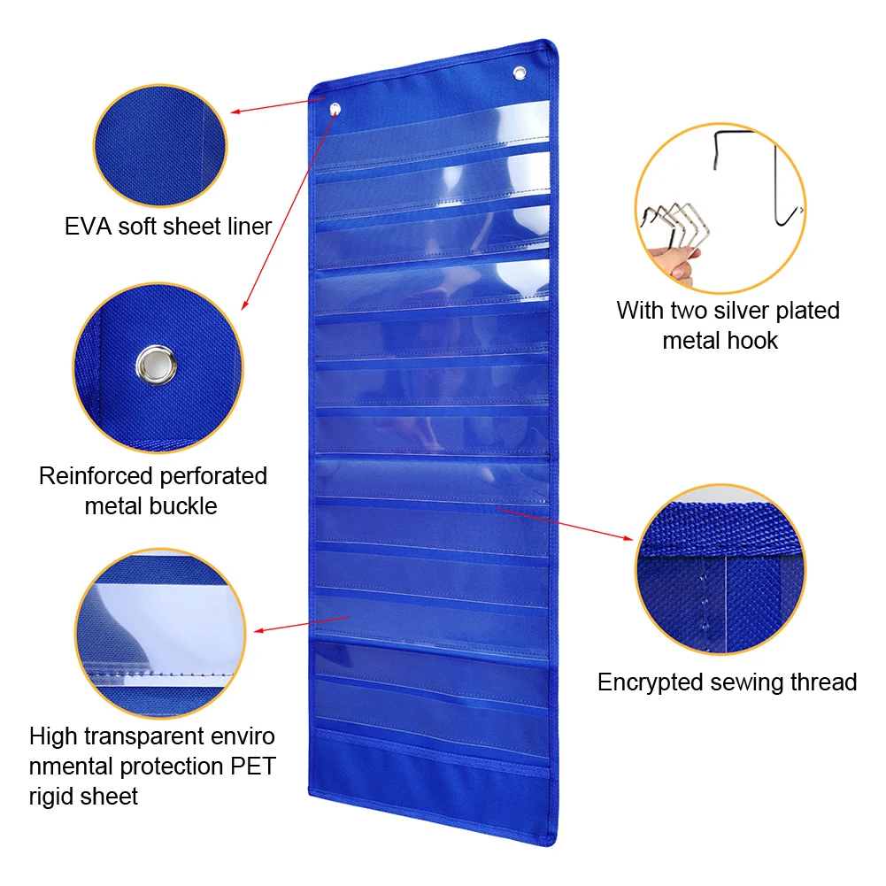 일일 일정 포켓 차트 학교 교실 홈 옥스포드 천, 어린이 달력 걸이식 가방, 문 벽걸이 일정 포켓