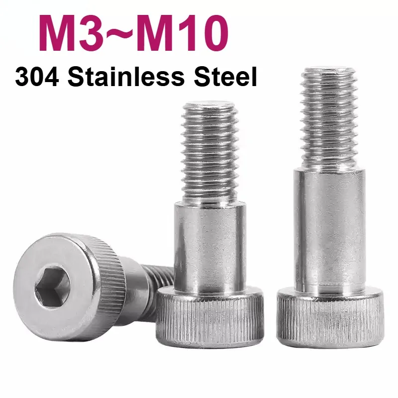 M3 M4 M5 M6 M8 M10 304 Stainless Steel Metric Hex Socket Head Knurled Shoulder Roller Bearing Profile Screw Bolt High Tensile