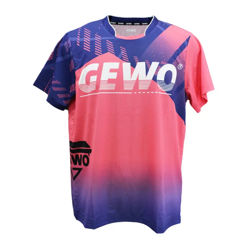 GEWO table tennis clothing men's and women's competition training sportswear F02 short sleeved quick drying jersey