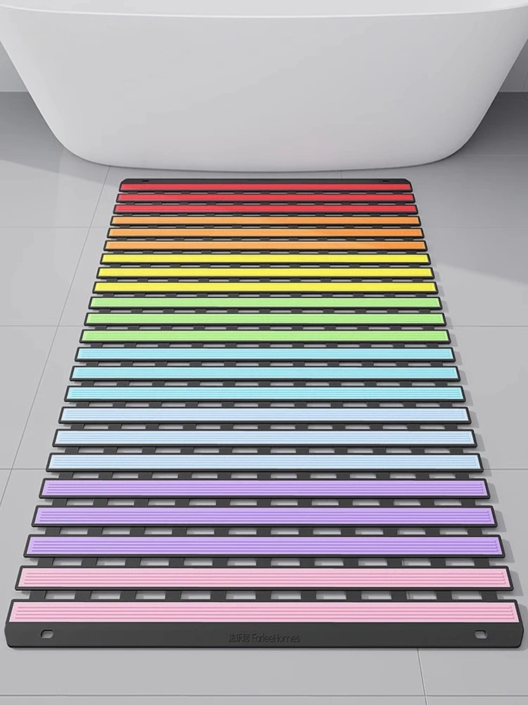 

Bathroom Anti-slip Mat Shower Anti-fall Mat Bathroom Toilet Bathroom Dopamine Waterproof Floor Mat