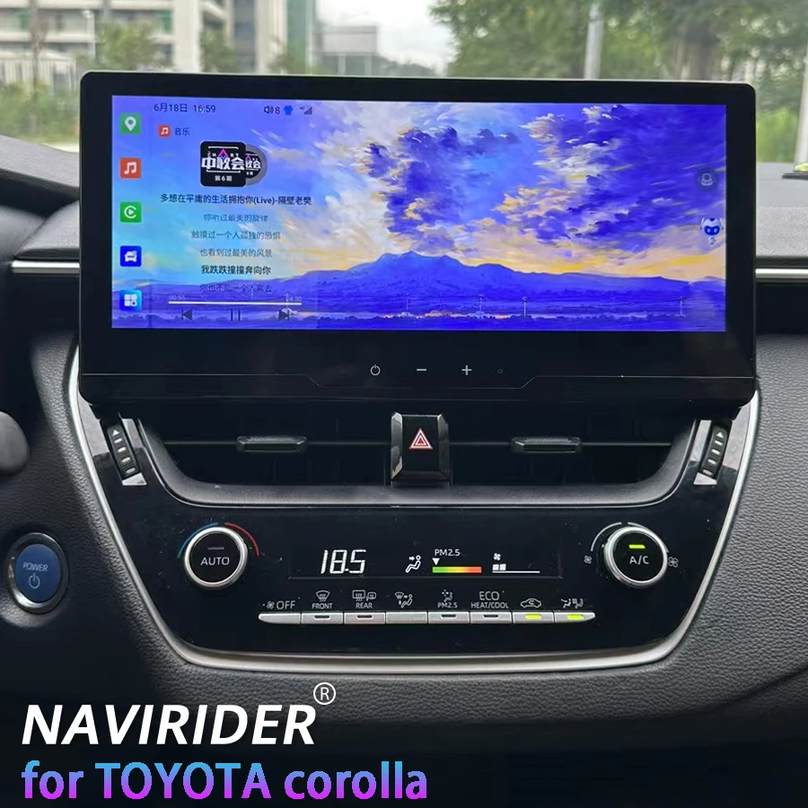 لتويوتا كورولا 2019 2020 2021 2022 2023 E210 اللاسلكية Carplay أندرويد السيارات 4G 12.3 بوصة أندرويد 14 سيارة الوسائط المتعددة 2DIN لتحديد المواقع