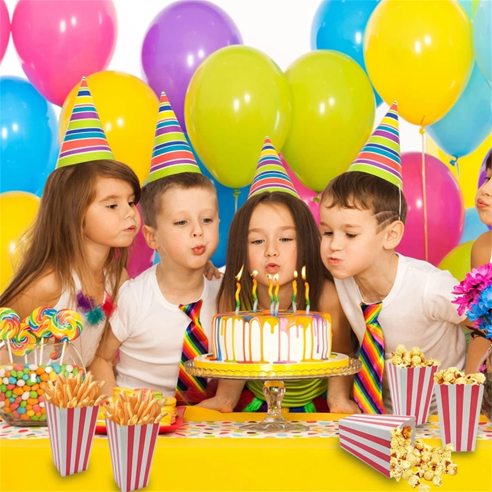 20/50 قطعة صندوق الفشار البطاطس المقلية كوب مشاهدة الفيلم إمدادات الاطفال حفلة عيد ميلاد الحسنات وجبة خفيفة صندوق حاوية لوازم الزفاف عيد الميلاد