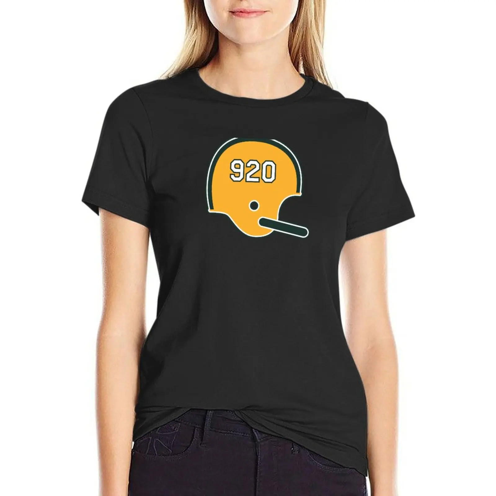 

Green Bay Packers 920 Helmet T-Shirt animal print plus sizes vintage t shirts for Women graphic