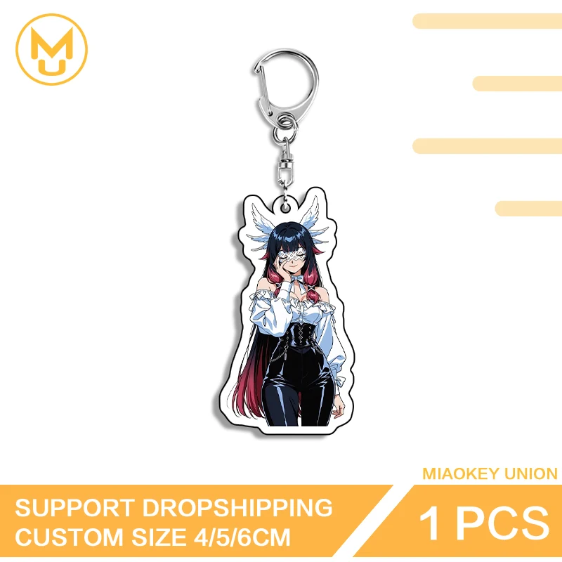 Columbina Hyposelenia Waifu Keyring Genshin Impact Kuutar Lighting High Quality Circle Acrylic Props Personality Amusing Jewelry