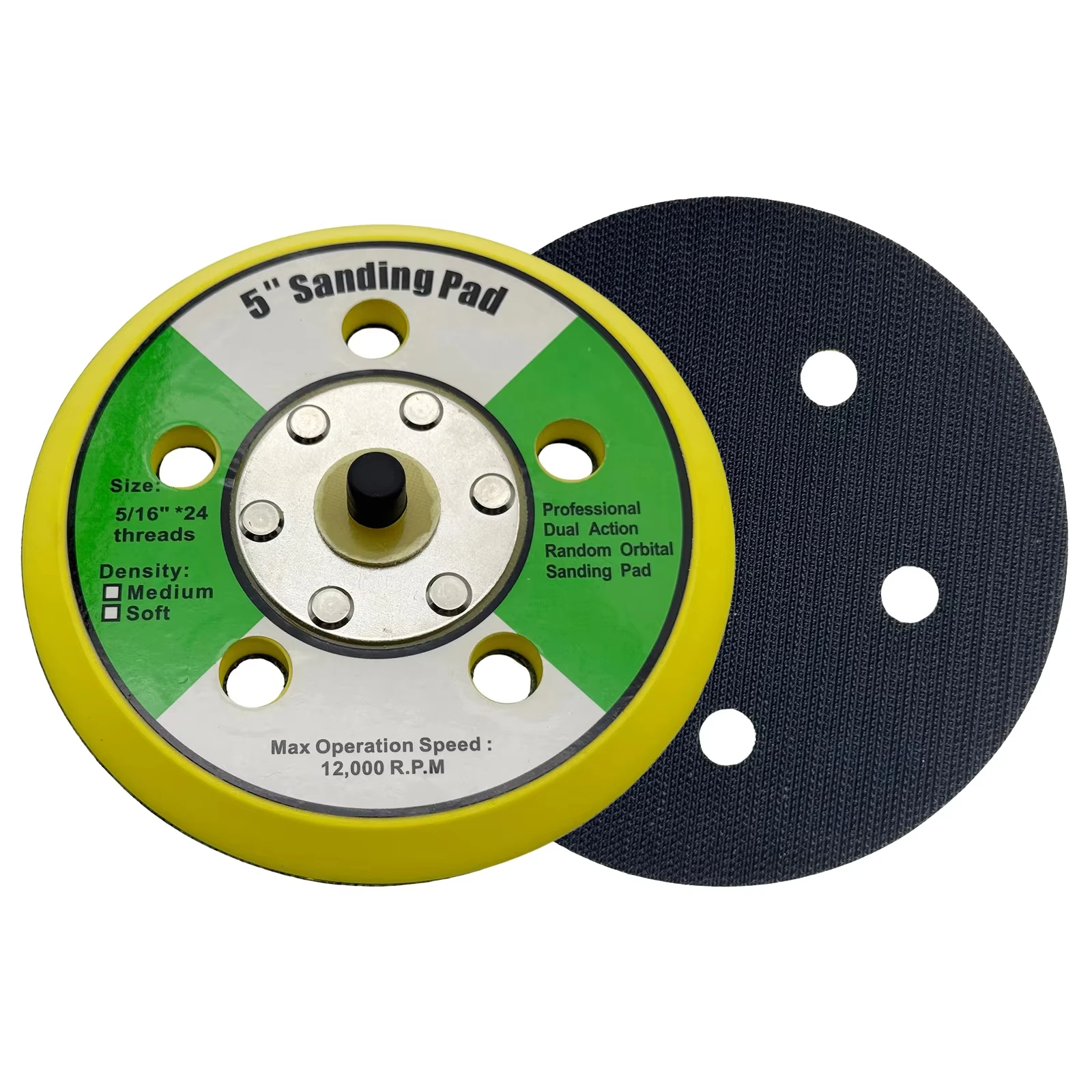 2/3/4/5/6 zoll Polieren Schleif Pad Pneumatische Sander Disc Backer Platte Haken & Schleife M6 M8 Gewinde Für Grinder Dreh Werkzeug – Detail 4