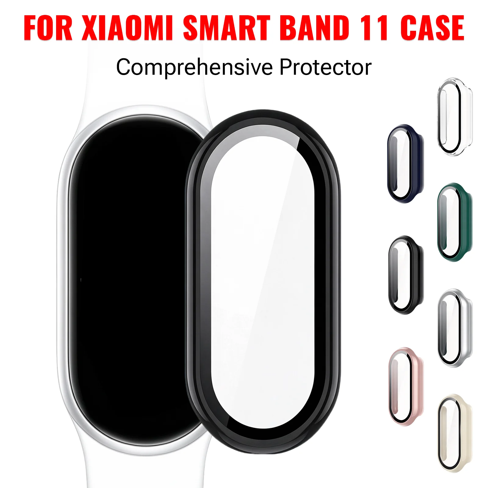 2PC, For Xiaomi Band 11 Standard Version Case Screen Protector Full Cover Anti-Fall Protective Shell Smart Bracelet Accessories