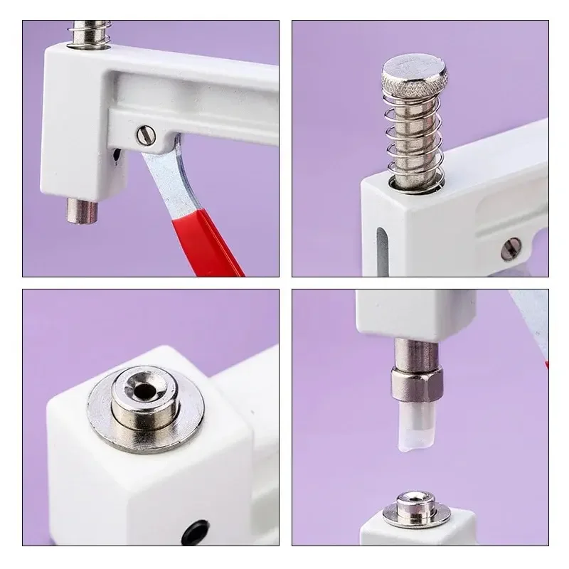 1Set Manual Nailed Bead Machine With Pearl Beads & Four Grasping Nails Clothing Cap Craft for DIY Knitting Lace Hat Sewing Tools