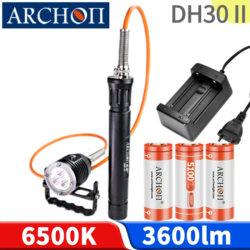 D30 II max 500min diving light Split professional diving light Underwater 100m Diving spotlight Adventure lights dive photoraphy