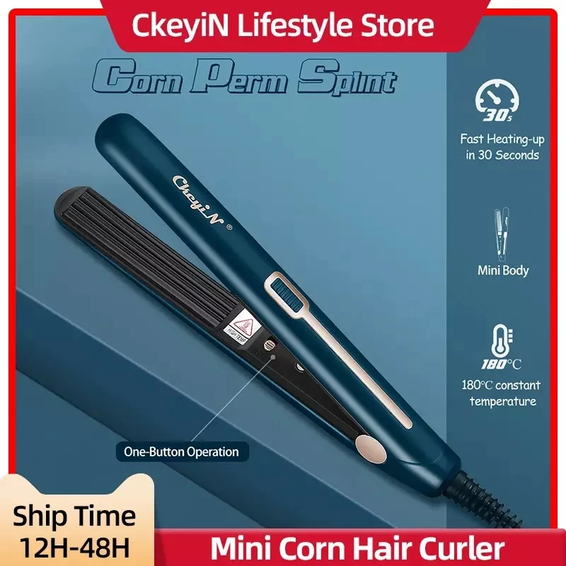 CkeyiN piegatore per capelli in ceramica ferro mais stecca aggraffatura ferro barile capelli Waver Curling bacchetta strumenti per lo Styling di moda bigodino Modeler
