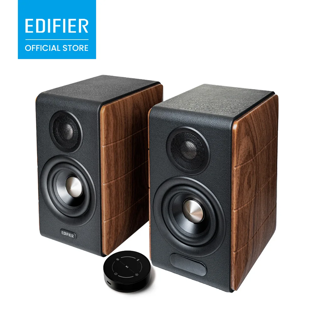 EDIFIER S880DB MKII 2.0 Regallautsprecher Hi-Fi Hi-Res 24bit/192kHz Bluetooth 5.3 LDAC 88W RMS Fernbedienung ConneX App Holzgehäuse
