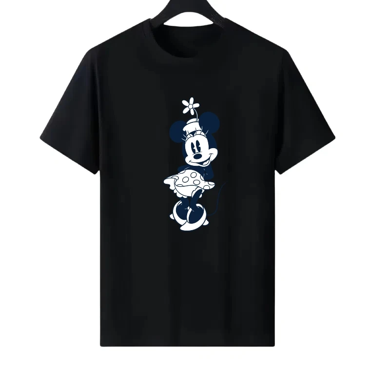 

Женская спортивная одежда с рисунком Минни Маус Диснея, одежда для родителей и детей с круглым вырезом, женская дешевая футболка с короткими рукавами, толстовки