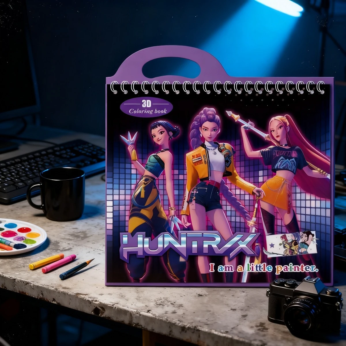 K-POP شيطان الصيادين HUNTR/X كراسة الرسم للأطفال الكرتون خربش لوحة الرسم فارغة التلوين والرسم كتاب لطلاب ما قبل المدرسة 2026