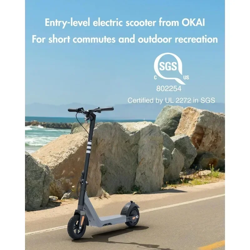 Electric Scooter 15.5 Miles Range & 15 MPH, 500W Peak Motor, Lightweight and Foldable Electric Scooter for Adults and Teens