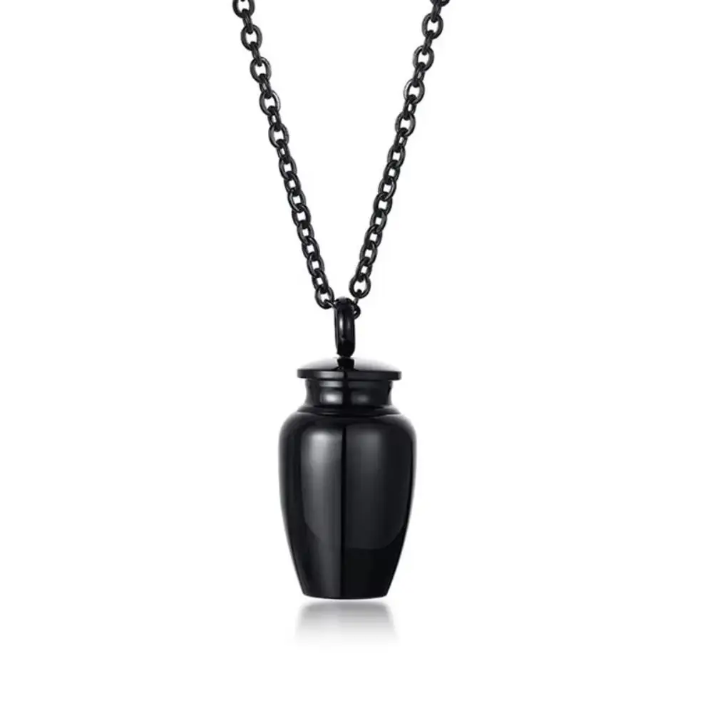 Mini Stainless Steel Urn Necklace Gold Silver Opeanable Cremation Jewelry Metal Keepsake Ashes Memorial Pendant Cat Kitten