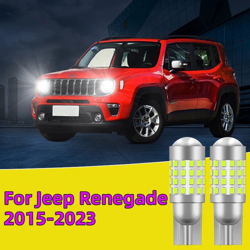 

2 шт. для Jeep Renegade 2015-2023: габаритный фонарь, боковой указатель поворота, сигнальная лампа, светодиодный указатель ширины, 12V/24V, белый свет