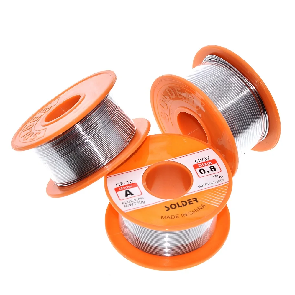 TZT 50G Solder Wire Tin Model B Clean Rosin Lead Core Welding Soldering Iron Reel Flux 2% 0.5/0.6/0.8/1.0/1.2/1.5/2.0mm