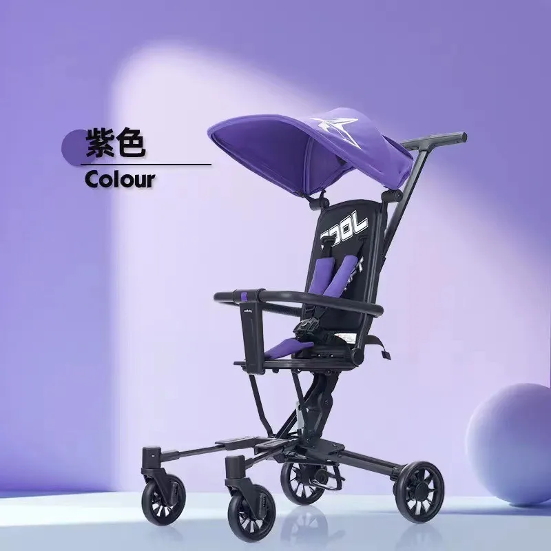 Baby stroller walking artifact can be easily folded to ride baby stroller