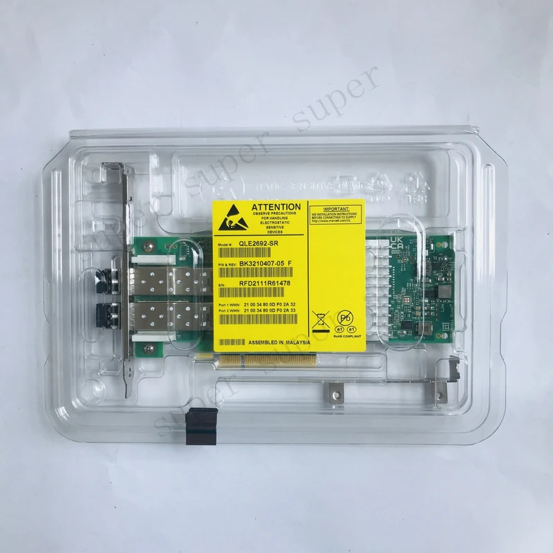 S+    QLE2692-SR ORIGINAL QLOGIC dual port 16 Gbit PCIe 3.0 Host Bus Adapter