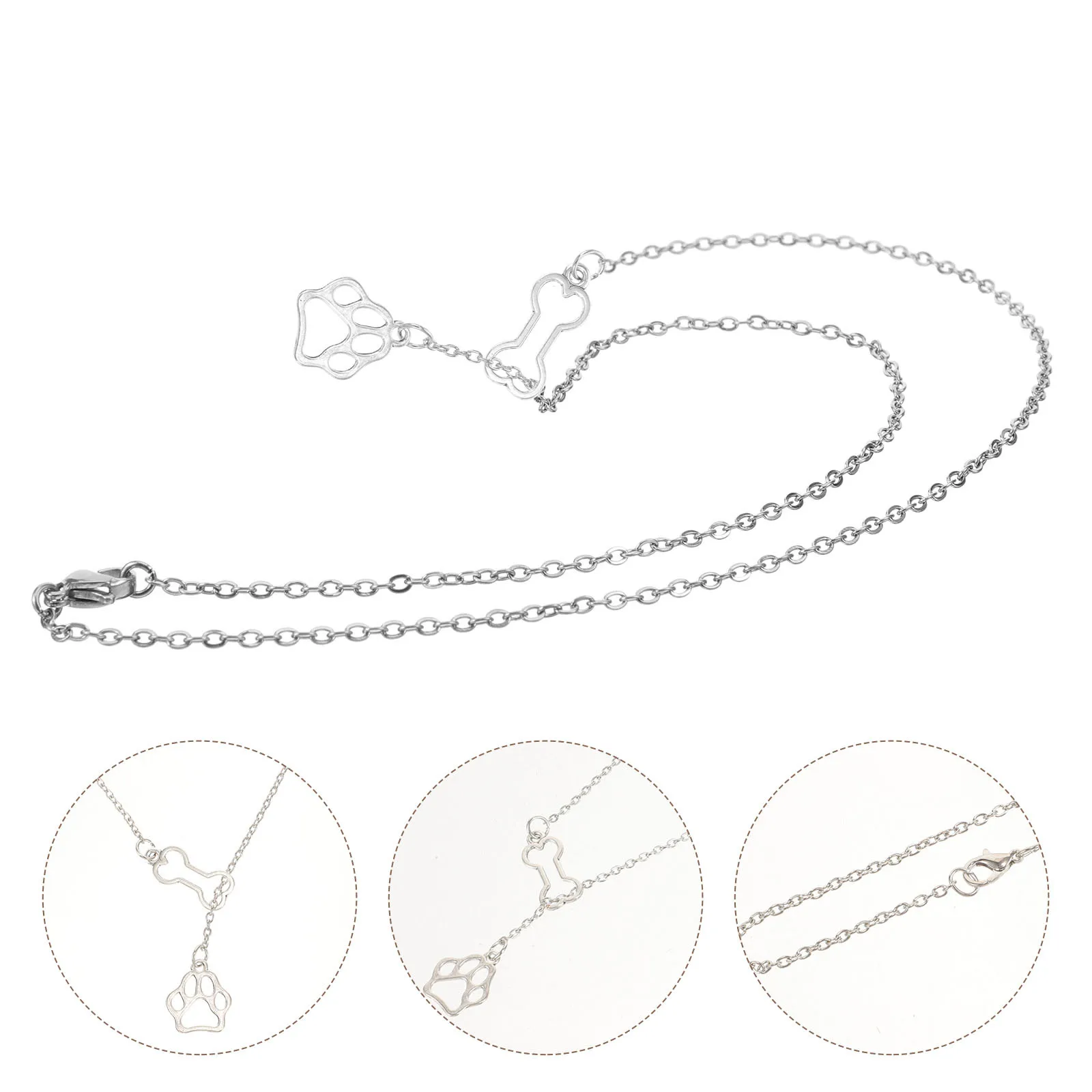 

Dog Cartoon Necklace Small Alloy Pendant Necklace Creative Decorative Neck Chain Practical Dog Jewelry Cartoon Pendant