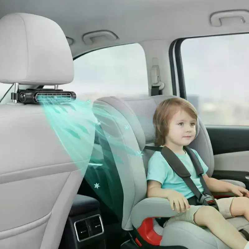 Beat The Summer Heat! Portable Car Seat Cooling Fan, USB Powered Rear Backrest Air Conditioner Interior Accessory