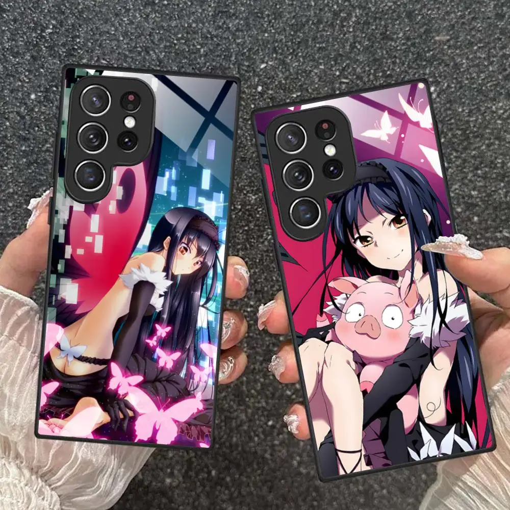Accel World Kuroyukihime Phone Case for Samsung Galaxy A56 55 54 53 52 51 36 35 34 23 16 15 5G Glass Cover Smartphone Cover