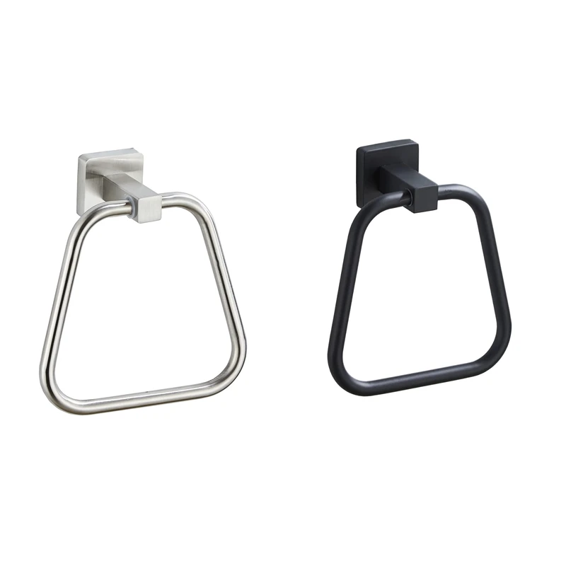 

Silver Towel Ring For Bathroom, Kitchen Bath Towel Holder Hangers Wall Mount Heavy Duty Stainless Steel Durable Easy Install