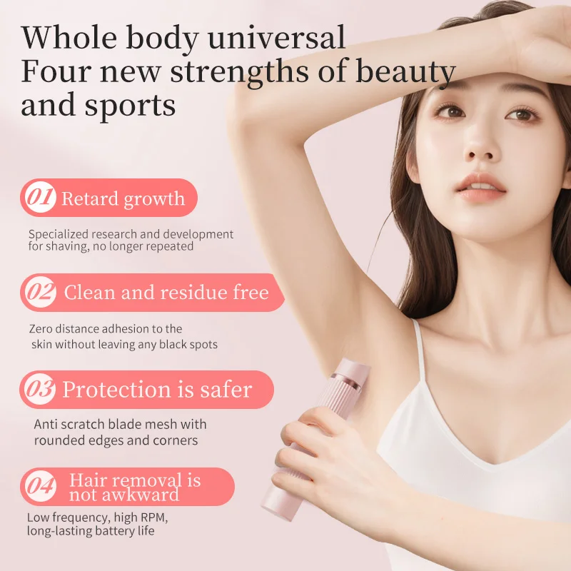 Bikini Trimmer for Women - Painless Electric Razors for Silk Skin,Cordless Body Shaver for Trip,Replaceable Lady Facial Razor image 2