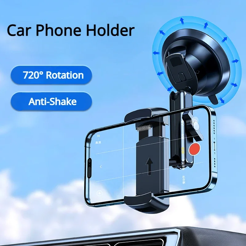 Eary Suction Cup Phone Mount Universal Phone Holders for Car Windshield/Dashboard/Window Fit for iPhone Samsung All Cellphone