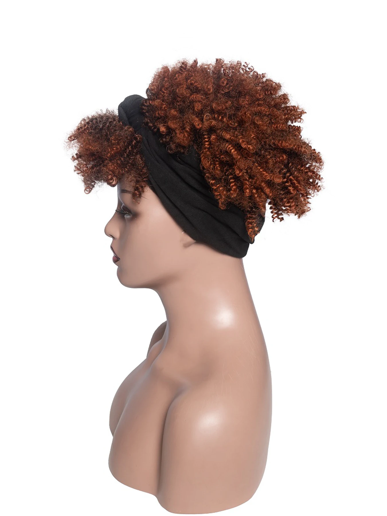 Cheveux bouclés courts en fibre chimique, machine à soie haute température, couvre-chef, tête tressée promo, mode européenne et américaine