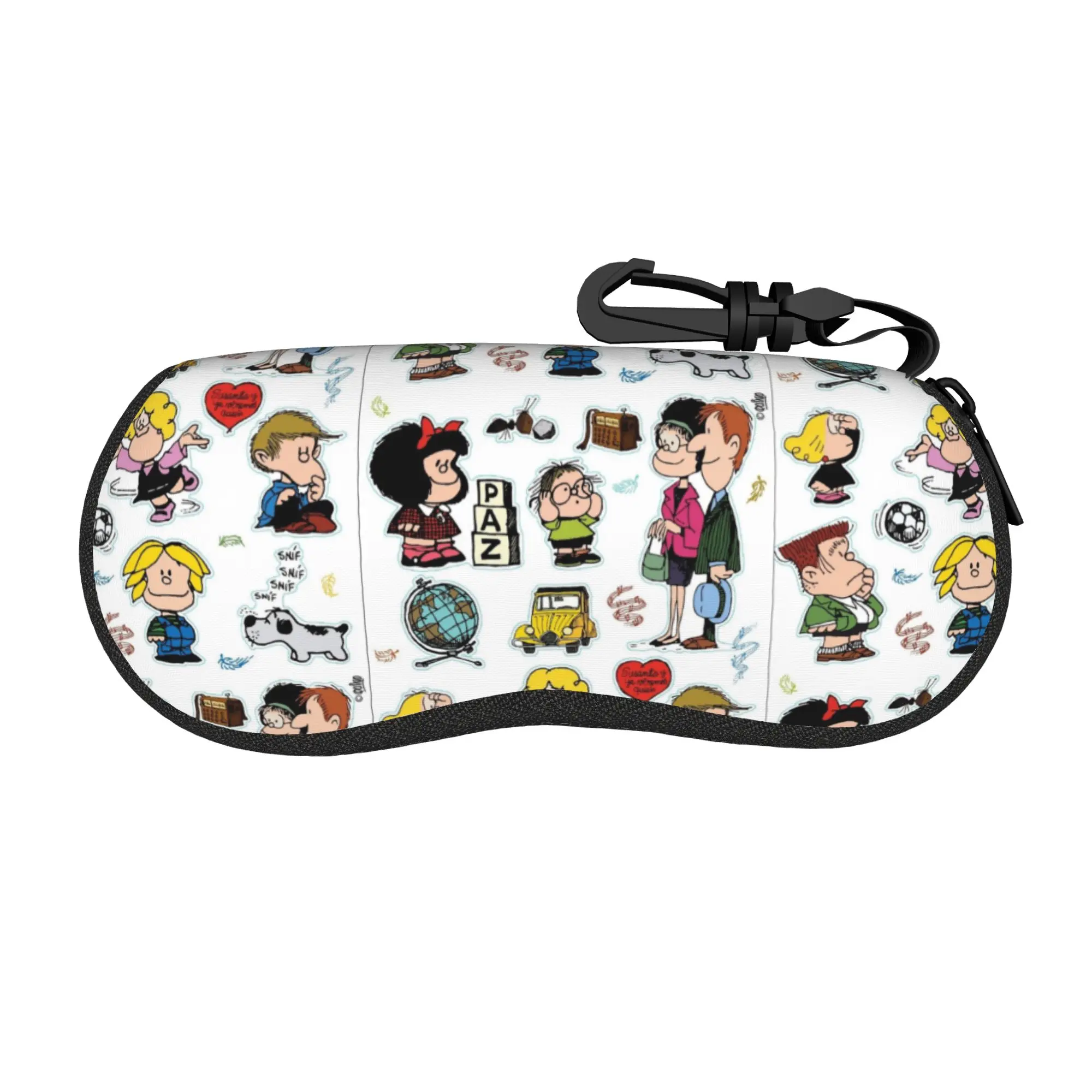 

Футляр для очков с принтом Mafaldas, унисекс, аксессуары для хранения очков, маленький футляр для контактных линз