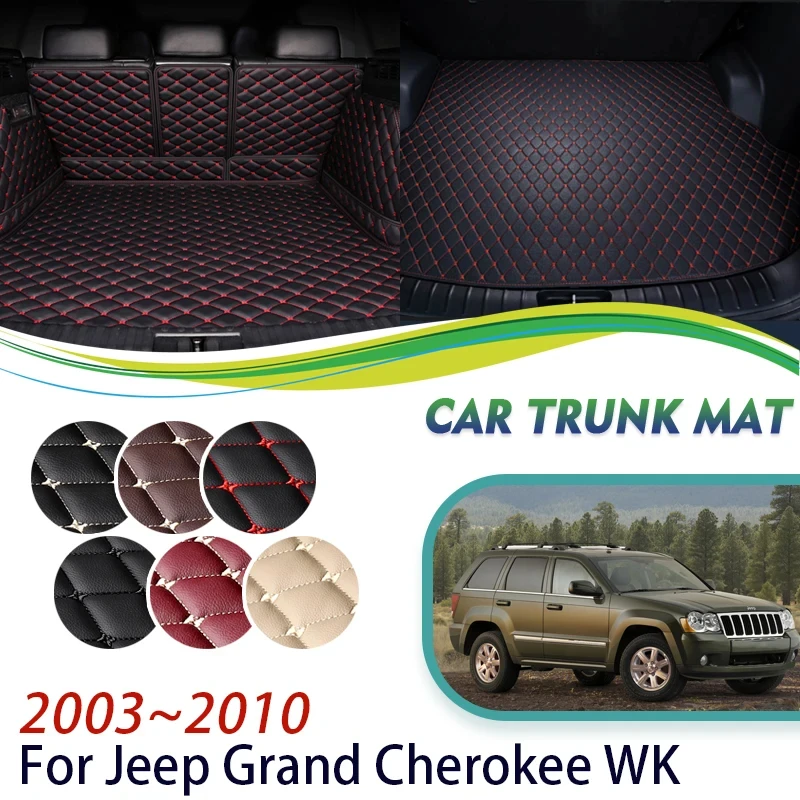 

Car Trunk Mats For Jeep Grand Cherokee WK 2003~2010 Anti-dirt Pad Leather Mat Car Trunk Mats Car Accessories Interior Decoration